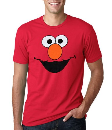 Sesame Street Elmo Face Adult T-Shirt