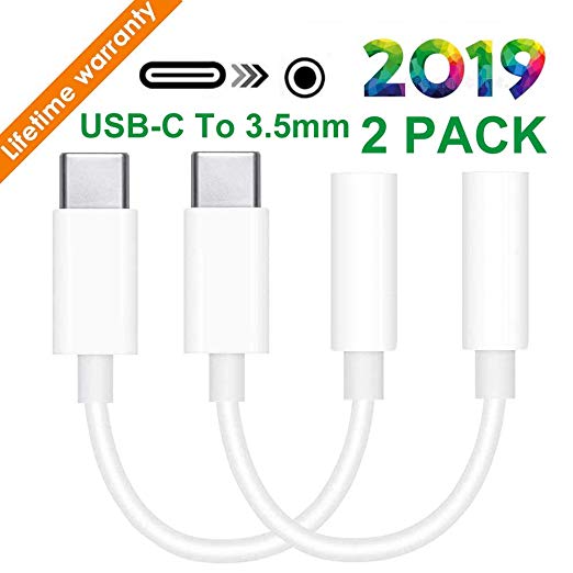 USB C to 3.5mm Headphone Adapter Earbuds Earphones Cable Plug and Play 2 Pack,Type C Aux Audio Dongle Compatible with iPad Pro 2018,Pixel 3/2/3XL/2XL and More Type-C Phone Devices Telescope Eyepieces