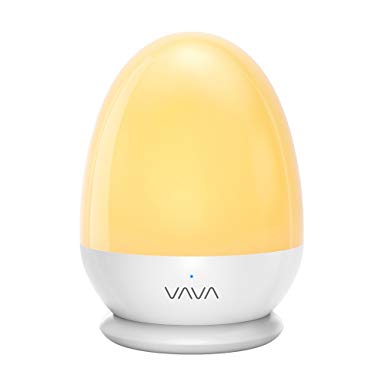 Night Light for Kids, VAVA Baby Night Light, Bedside Lamp for Breastfeeding, ABS PP, Touch Control, Timer Setting