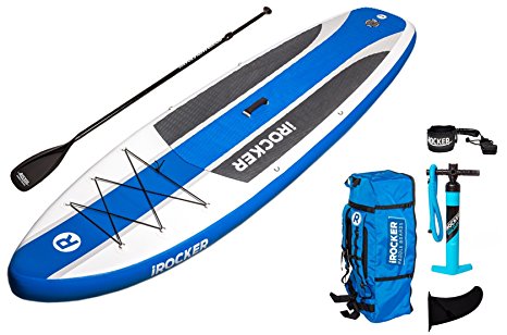 iRocker Inflatable CRUISER Stand Up Paddle Board 10'6" Long 33" Wide 6" Thick SUP Package