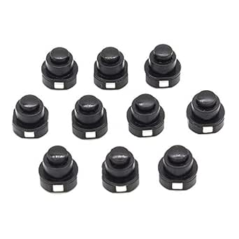 10PCS a lot Flashlight Torch Part Round Push Button Switch Black DC 30V 1A 10mm x 10mm (D*H)