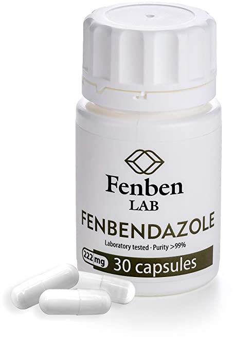 Fenbendazol 222mg, Purity &gt;99%, by Fenben Lab, Certified Third-Party Laboratory Tested, Analysis Report Included, 30 Caps