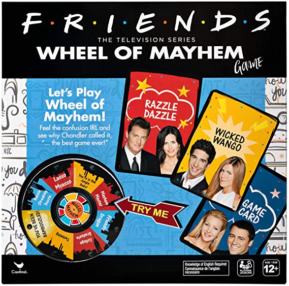 Friends TV Show, Wheel of Mayhem Game, for Teens & Adults