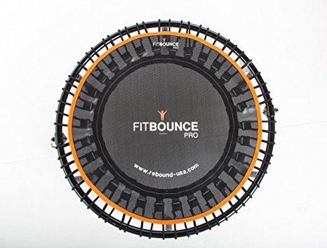 FIT BOUNCE PRO II – Top Seller - Half Folding Very Quiet Bungee Sprung Mini Trampoline with DVD, Storage Bag & Bounce counter!