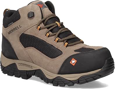 Merrell Work Men's Moab Onset Mid Waterproof Composite Toe Construction Boot