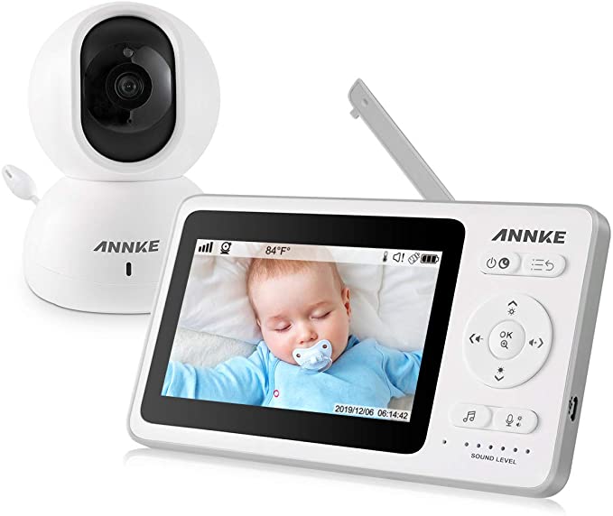 Video Baby Monitor - ANNKE 4.3" Color Screen with Baby Camera and Audio, 1000ft Wireless Range and Remote Pan Tilt Zoom, Night Vision and Sound Activated, Two-Way Talk, Easy Use for Home Nursery