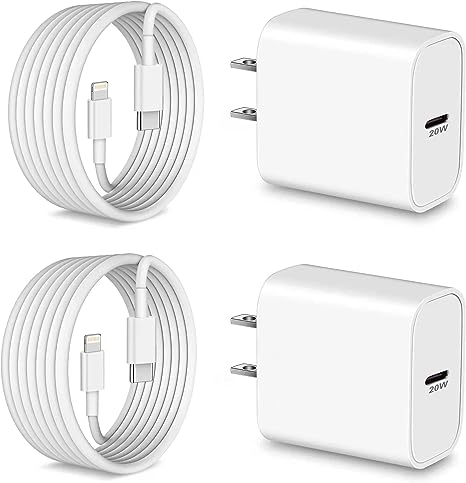 iPhone 14 13 12 11 Fast Charger 10FT [Apple MFi Certified], 2Pack 20W USB C Wall Charger Block Charging Box   10 FT Long Cord USB-C to Lightning Cable for iPhone 14/Plus/13/12/11/Pro Max/Mini/XS iPad