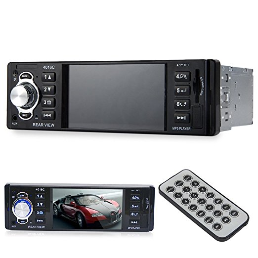 AutoLover® 4.1 Inch 64GB Embedded HD Digital Car MP5 Player FM Radio with USB SD AUX Ports LCD Display