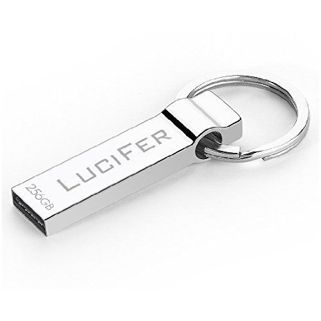 Lucifer 256GB Full Metallic USB 2.0 Flash Drive with Keychain