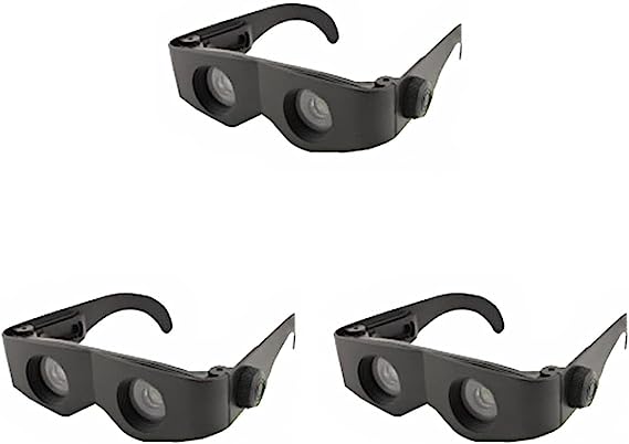 VOSAREA 3Pcs Hands-Free Binocular Glasses Portable Wearable Binoculars Telescope Adjustable Magnifier Glasses for Hunting Hiking Outdoor Sight Viewing