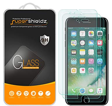 [3-Pack] Supershieldz for Apple iPhone 8 / iPhone 7 Tempered Glass Screen Protector, Anti-Scratch, Anti-Fingerprint, Bubble Free, Lifetime Replacement Warranty