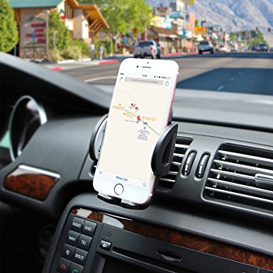 Ameauty Phone Mount Holder, 360 Degree Adjustable Air Vent Car Mount, Compatible with iPhone 7 7 Plus 6s 6 Plus 6 5s and other Smartphones and GPS devices