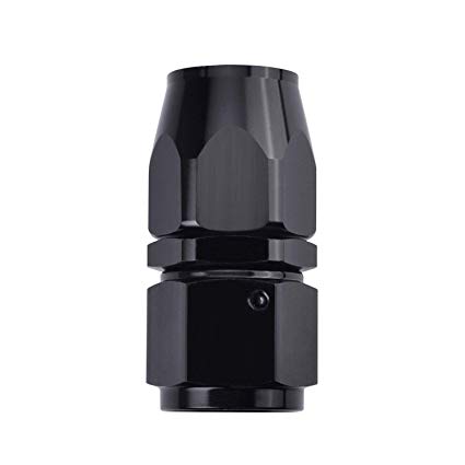 EVIL ENERGY 6AN Straight Swivel Hose End Fitting for braided fuel line Aluminum Alloy black