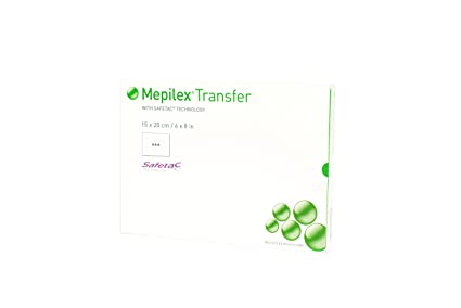 Mepilex Transfer 6" x 8" (15 x 20cm) Soft Silicone Exudate Transfer Dressing