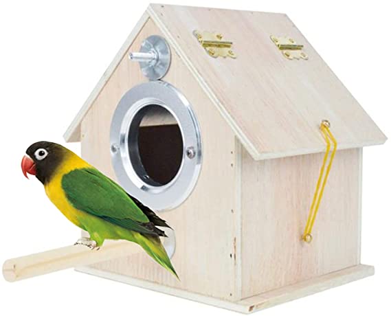 kathson Parakeet Nest Box Bird Nesting House Parrot Breeding Mating Box for Lovebirds Cockatiel Budgie Finch parrotlets