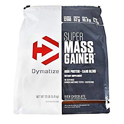 Dymatize Super Mass Gainer, Rich Chocolate, 12 Pound