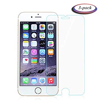 Screen Protector Compatible for iPhone 6 Plus/7 Plus/8 Plus,3-Pack,Touch Screen Accuracy,0.3mm Thin 9H Hardness,Easy Installation,Bubble Free,[5.5 Inch]