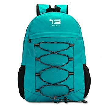 TIBAG 25L Water Resistant Lightweight Packable Folding Foldable Daypack Backpack