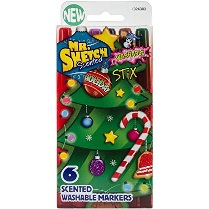 Mr.Sketch Scented Washable Marker Set 6/Pkg-Stix Holiday