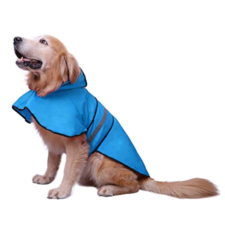 HDE Dog Raincoat Hooded Slicker Poncho for Small to X-Large Dogs and Puppies