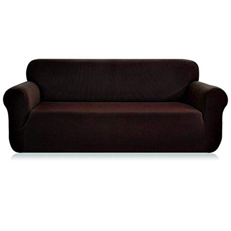 Sofa Cover Slipcover for Pet Furniture Protector Stretch Couch Sofa Covers for Living Room from 72" to 92" Wide(Sofa, Chocolate)