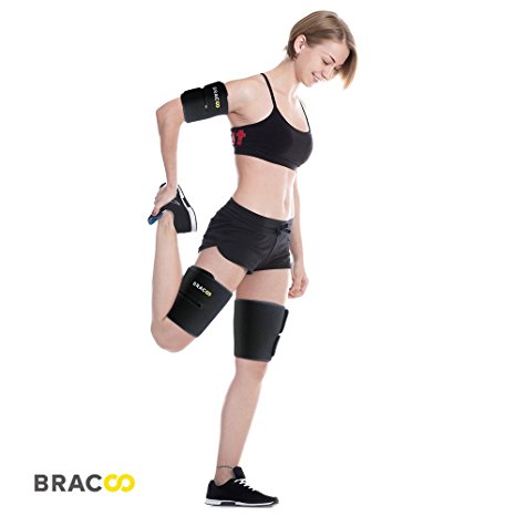 Bracoo Adjustable Waist Trimmer belt,Arm and Thigh Slimming Band,Workout Thermal,Weight loss Wrap,Men and Women Black Regular Advance Size