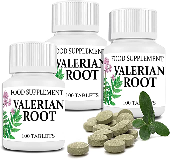 Food Supplement Valerian Root 75mg - 300 Tablets (9 Month Supply) Aids in Healthy Herbal Natural Sleep, Controlling Anxiety & Stress Management Depression V 300