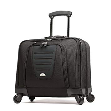 Samsonite 10392 Spinner Mobile Office Wheeled Briefcase, Black