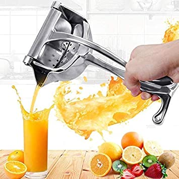 OXO Aluminium Manual Fruit Juicer Orange Juicer Heavy Duty Hand Press Metal Lime Juicer Hand Juicer, juicer Instant, Orange Juicer, Steel Handle Juicer (Mudiam - 1)