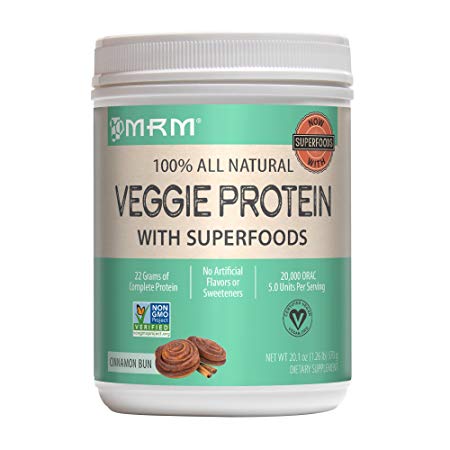 MRM Veggie Protein Metabolic Response Modifiers Powder, Cinnamon Bun, 570 Gram