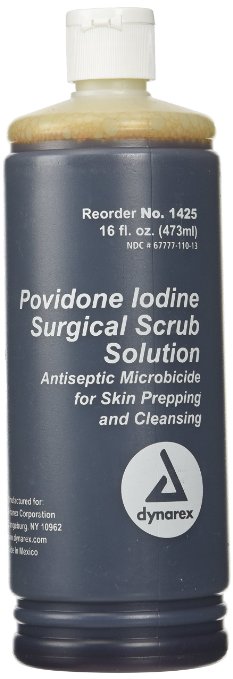 Dynarex Povidone Iodine Scrub Solution, 16 Oz