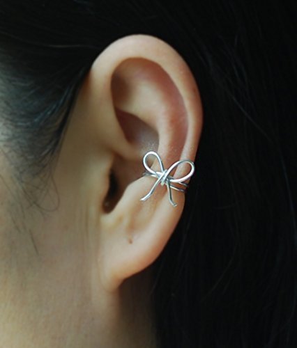 20gauge Bow Ear Cuff-Type B, bow Ear Jacket, Ear Wrap, cartilage earring / Please select an option.