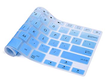 Keyboard Cover Compatible ASUS ZenBook Flip 14 UX461UA UX461UN 14"/ VivoBook S406UA/TP461UN/ ASUS ZenBook 13 UX331UN U3100 13.3" Laptop Protective Skin, Ombre Blue