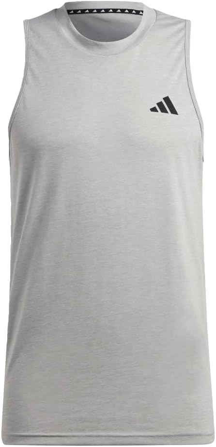 adidas Men's Training Essentials Feel Ready Logo Sleeveless T-Shirt, Dark Blue/White, X-Small