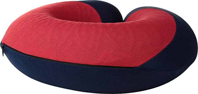 Herschel Memory Foam Pillow, Navy/Red