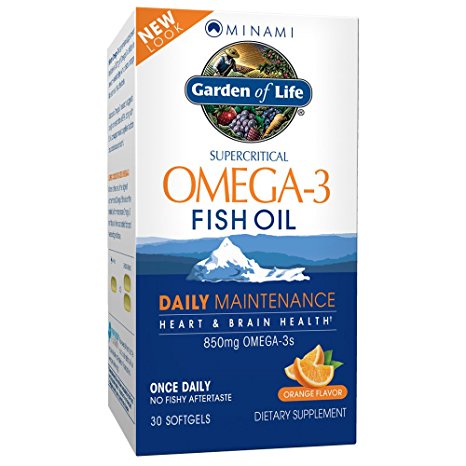 Garden of Life EPA/DHA Omega 3 Fish Oil - Minami Natural Brain Function, Heart and Mood Supplement, 30 Softgels