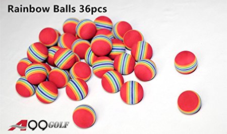 A99 Golf Rainbow Foam Ball Practice 36 Pcs