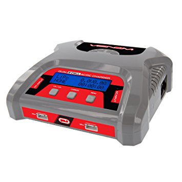Venom 50W Dual Output AC/DC 6 and 3S X2 LiPo and LiFe RC Battery Easy Balance Charger