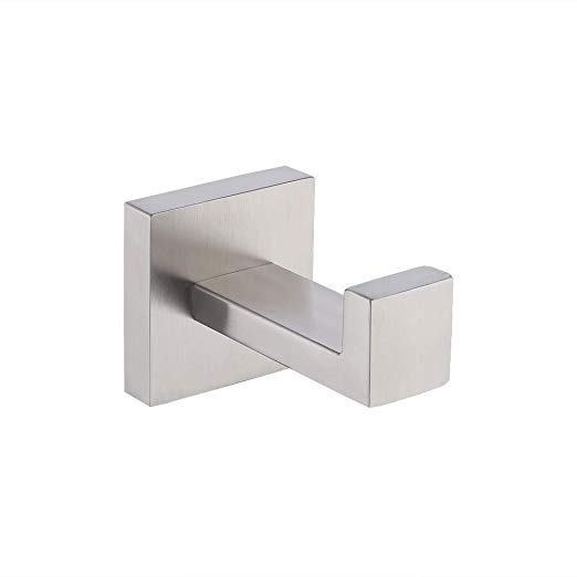 KES Bathroom Single Coat and Robe Hook Wall Mount, Brushed SUS304 Stainless Steel, A2560-2