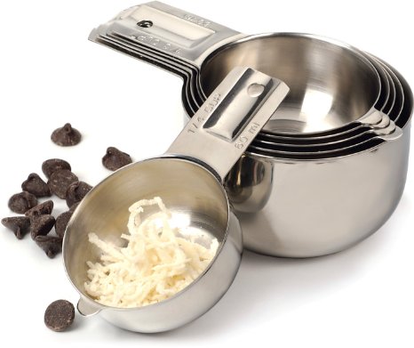 RSVP 6-Piece Stainless Steel Nesting Measuring Cup Set