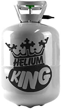 Helium King Gas Bottle / Disposable Gas Canister / Cylinder - Fills 30 9 Inch Balloons