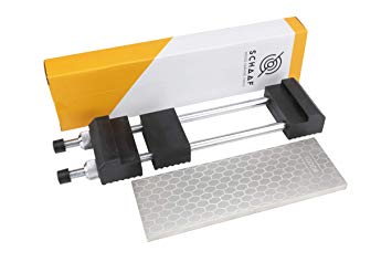 Schaaf Tools 400/1000 Grit Diamond Sharpening Stone | 8 x 3 Inches | Universal Base | eBook Included