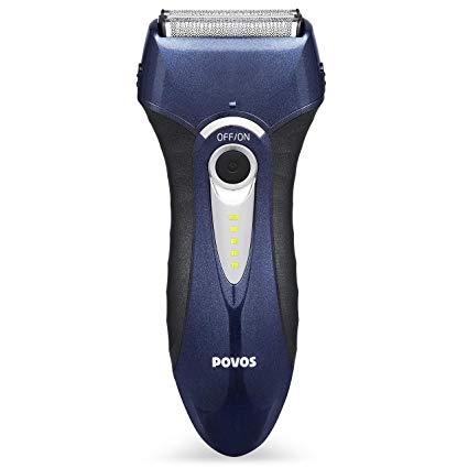 POVOS Electric Razor for men, Rechargeable Foil Shaver with Pop-Up Beard Trimmer, Cordless Wet & Dry Shaving Razors with Travel Case
