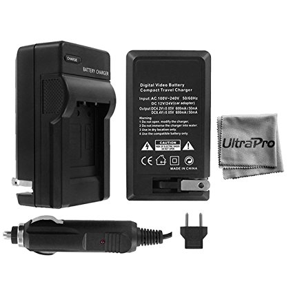 UltraPro Nikon D3100 Digital Camera Battery Charger (110/220v with Car & EU adapters) - UltraPro Replacement Charger for Nikon MH-24 Charger