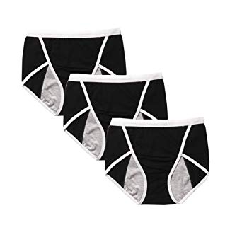 Womens Menstrual Period Panties Heavy Flow Leakproof Postpartum Underwear Cotton Easy Clean Bleeding Briefs US Size XS-XL/8