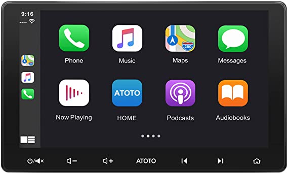 ATOTO F7 SE Car in-Dash Navigation - Android Auto & CarPlay Connection, Bluetooth Handsfree/A2DP, Quick Charge, Phone Mirroring (AutoLink), HD Rearview Input, USB/SD(Up to 2TB) (F7G211SE 10in IAH10D)