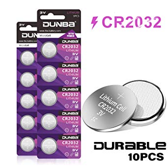 cr2032 3v Dunba Lithium Button Cell Coin 10 Pack Batteries