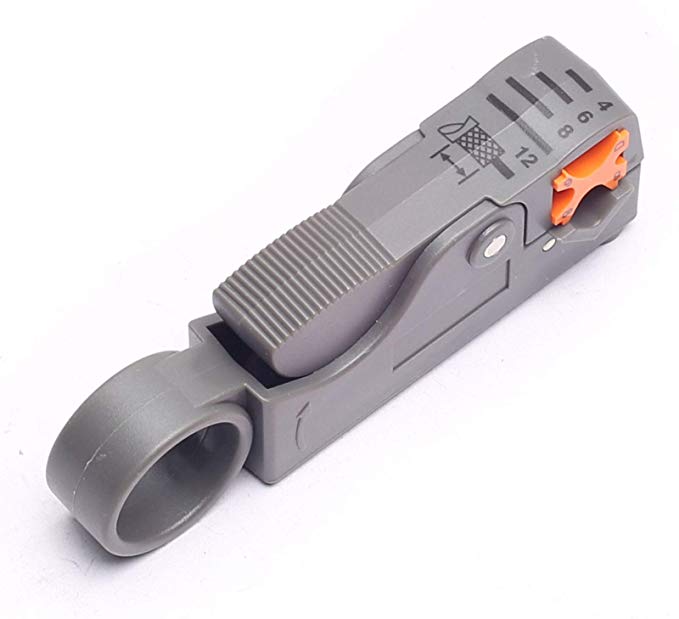 DEVMO Cable Stripper Coaxial Wire Coax Stripping Tool RG6 RG11 RG58 RG59 Universal