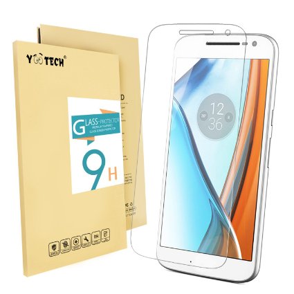 Moto G 4th Generation Screen Protector ,Yootech Motorola Moto G 4th Generation Tempered Glass Screen Protector,0.26mm 9H Hardness Featuring Anti-Scratch/Bubble Free Glass Screen Protector for MOTO G4