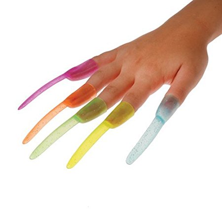Glitter Finger Nails Costume Accessories (36 per package)